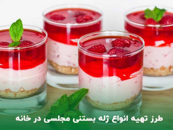 طرز تهیه انواع ژله بستنی